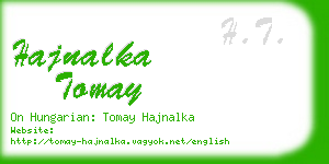 hajnalka tomay business card